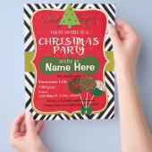 Kerstdag Feest Vakantie Evenement Flyer Poster (Hand)