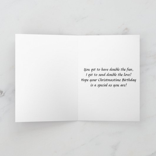 Kerstdag Feestdagen Kaart (Binnen)