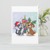 kerstdag feestdagenkaart (Staand voorkant)