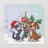 kerstdag feestdagenkaart (Voorkant / Achterkant)