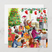 Kerstdag Feestdagenkaart (Voorkant / Achterkant)