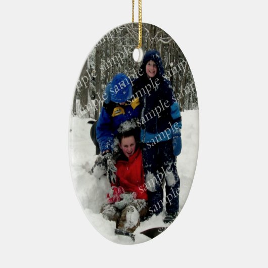 Kerstdag Foto Keepomwille Keramisch Ornament (Rechts)