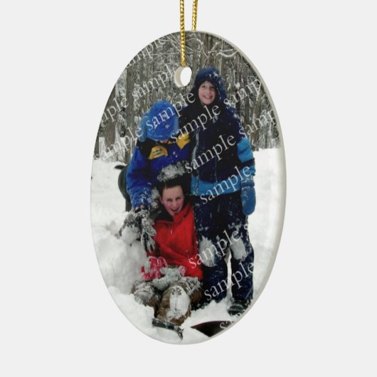 Kerstdag Foto Keepomwille Keramisch Ornament (Links)