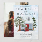 Kerstdag Foto van Nieuwe Zalen Versieren Feestdagenkaart (Voorkant / Achterkant)