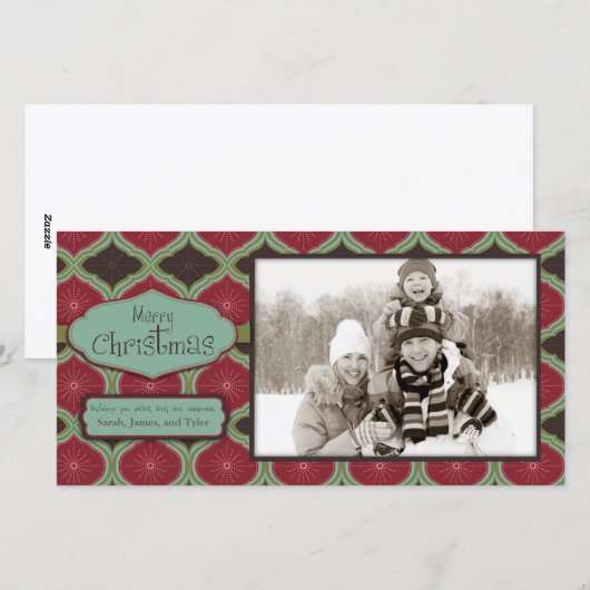 Kerstdag Fotokaart Feestdagenkaart (Voorkant / Achterkant)
