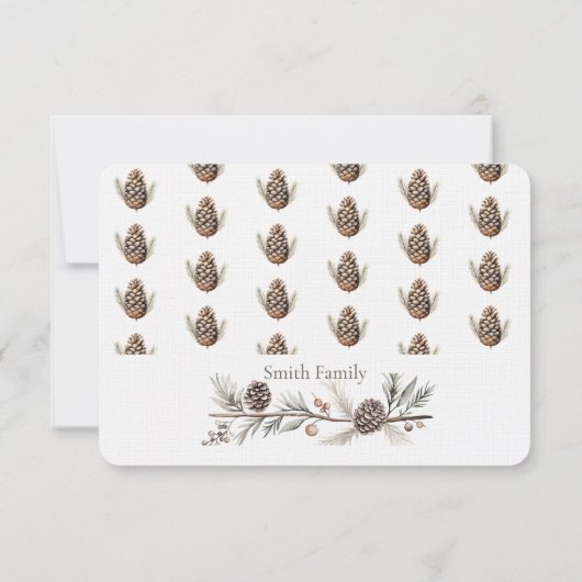 Kerstdag groeten bedankkaart (Achterkant)