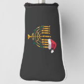 Kerstdag Hanukkah Joods Kerstman Menorah Golfheadcover (Draai 90)