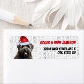 Kerstdag Hondenliefhebber Holiday Adres Etiket (Insitu)