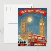 Kerstdag in Londen wenskaart Briefkaart (Voorkant / Achterkant)