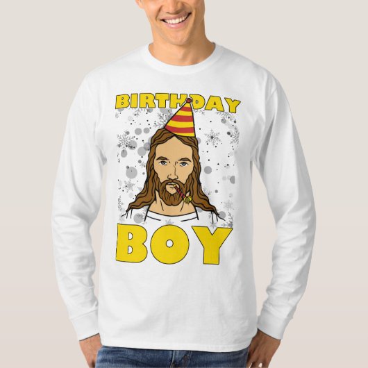 Kerstdag jongen Jezus Birthday T-shirt (Voorkant)