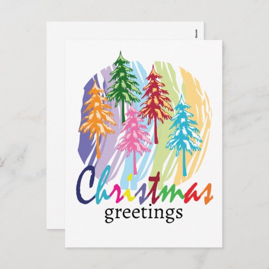 Kerstdag kaart (Voorkant / Achterkant)