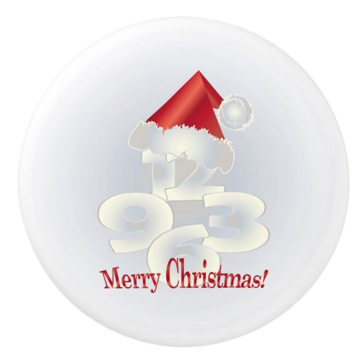 Kerstdag Keramische Knop (Voorkant)