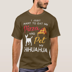 Kerstdag: kerstdag in Chihuahua Dog Pizza-minnaar T-shirt