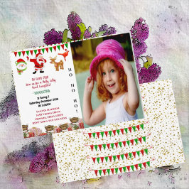 Kerstdag kerstdag kerstdag in Santa Helper Snowman Kaart