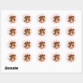Kerstdag| Klassieke aangepaste foto ronde feestdag Sticker (Vel)