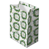 Kerstdag Kranstak Medium Cadeauzakje (Voorkant Gekanteld)