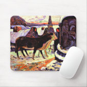 Kerstdag, kunstschilderij van Gauguin Muismat (Met muis)