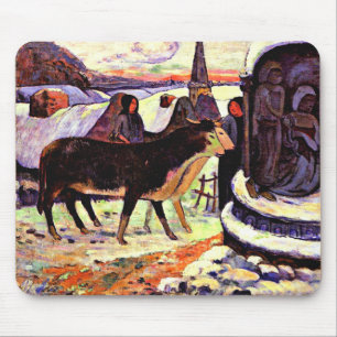 Kerstdag, kunstschilderij van Gauguin Muismat