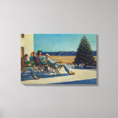 Kerstdag, Mensen in de Zon, Edward Hopper Canvas Afdruk (Voorkant)