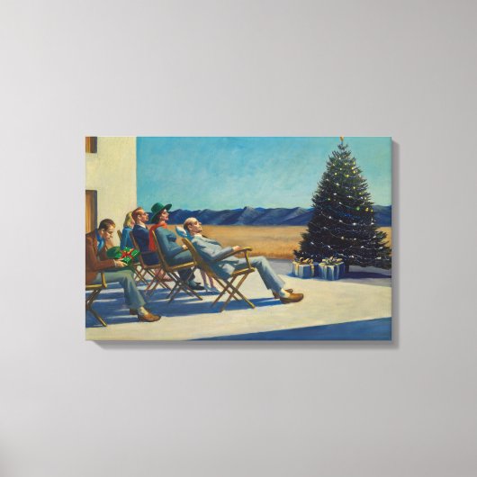 Kerstdag, Mensen in de Zon, Edward Hopper Canvas Afdruk (Voorkant)