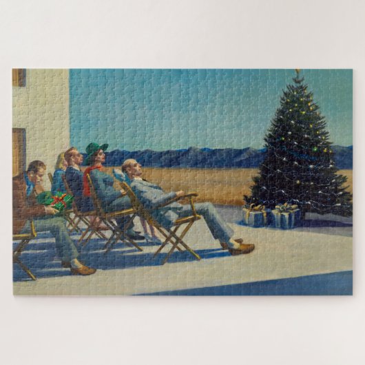 Kerstdag, Mensen in de Zon, Edward Hopper Legpuzzel (Horizontaal)