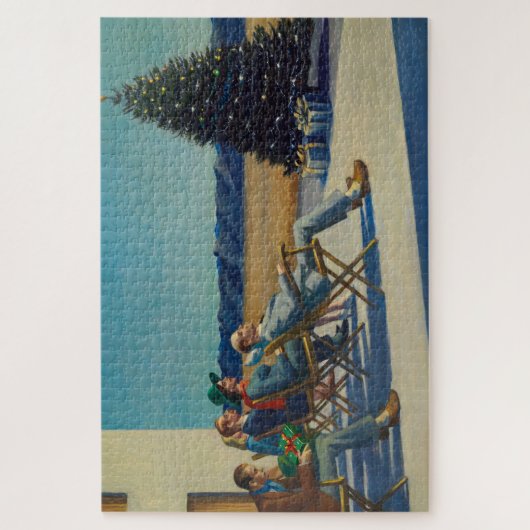 Kerstdag, Mensen in de Zon, Edward Hopper Legpuzzel (Verticaal)