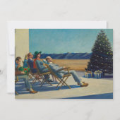 Kerstdag, mensen in de zon uitnodiging (Voorkant)