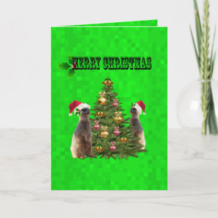 Kerstdag met de stokstaartjes, kaart