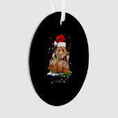 Kerstdag met jute hamster ornament (voorkant)