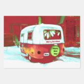  kerstdag met Retro Green Red Holiday Inpakpapier Vel (Voorkant 2)