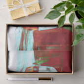  kerstdag met Retro Green Red Holiday Tissuepapier (Geschenk)