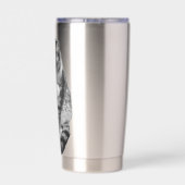 Kerstdag Mug met Bevroren Poot Geïsoleerde Drinkbeker (Achterkant)