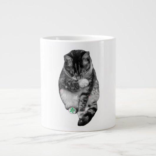 Kerstdag Mug met Vorstige Poot Grote Koffiekop (Voorkant)