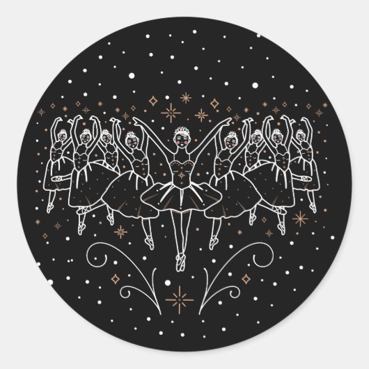 KERSTDAG NEGENDE DAG / Kerststickers Ronde Sticker (Voorkant)