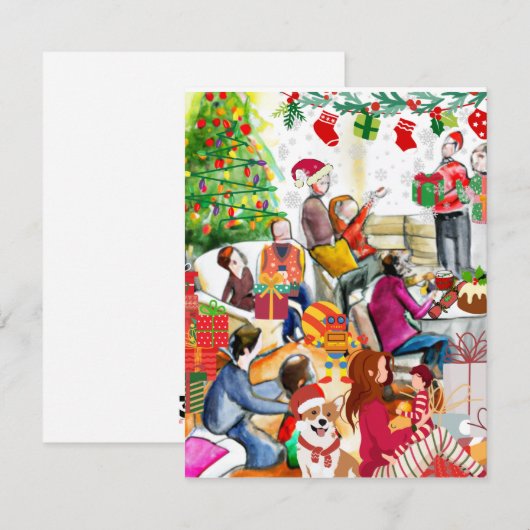 Kerstdag Notitiekaartje (Voorkant / Achterkant)