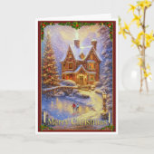 Kerstdag op de vijver kaart (Gele Bloem)