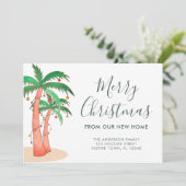 Kerstdag Palmboom verhuizen Aankondiging (Staand voorkant)