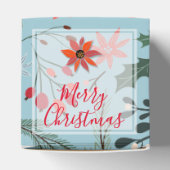 Kerstdag Poinsettia Bladeren Bessen Bedankt Bedankdoosjes (Bovenkant)