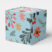 Kerstdag Poinsettia Bladeren Bessen Bedankt Bedankdoosjes (Achterkant)