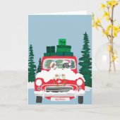 Kerstdag Reizen Kaart (Gele Bloem)