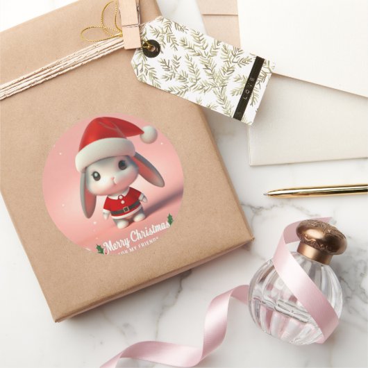 Kerstdag Ronde Sticker (Geschenken)