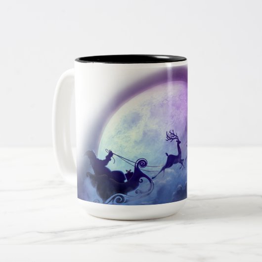 Kerstdag Tweekleurige Koffiemok (Voorkant links)