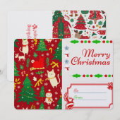 Kerstdag Vakantiewenskaart Feestdagenkaart (Voorkant / Achterkant)