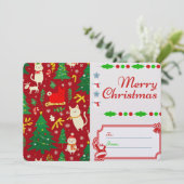 Kerstdag Vakantiewenskaart Feestdagenkaart (Staand voorkant)