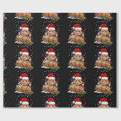 Kerstdag van Cute Hamster Cadeaupapier (Vlak)