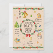 Kerstdag Waterverf uitnodiging (Voorkant)