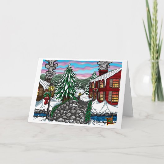Kerstdag Wenskaart Feestdagen Kaart (Voorkant)