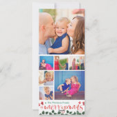 Kerstdagboekkaarten met foto's van het jaaroverzic feestdagenkaart (Achterkant)