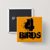 kerstdagen-4 vierkante button 5,1 cm (Voorkant /achterkant)