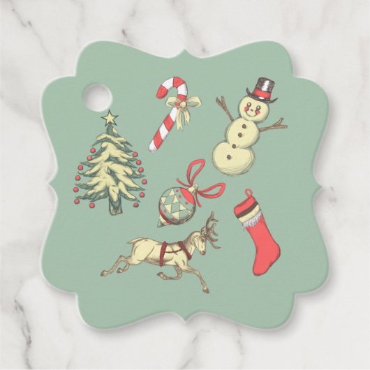  kerstdagen bedankjes labels (Voorkant)